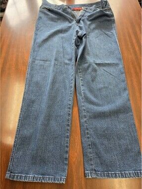 JM Collection Jeans 14P Blue Stretch Denim Straight Leg Comfortable Casual